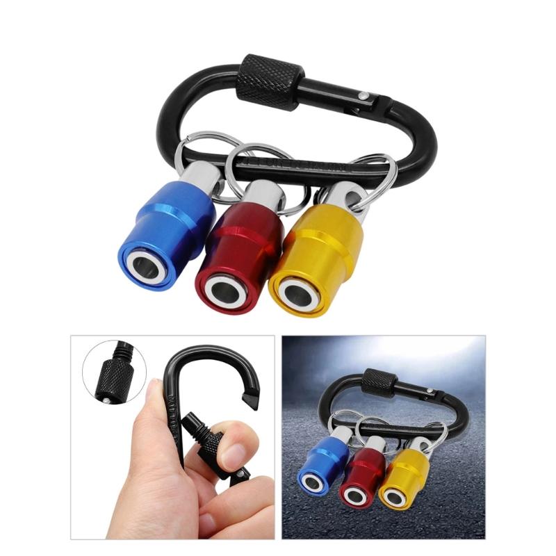 3Pcs 1/4inch Hex Shanks Keychains Extension Bar Set for Electric Driver Handhelds Driver and Bit Easy to Carry
