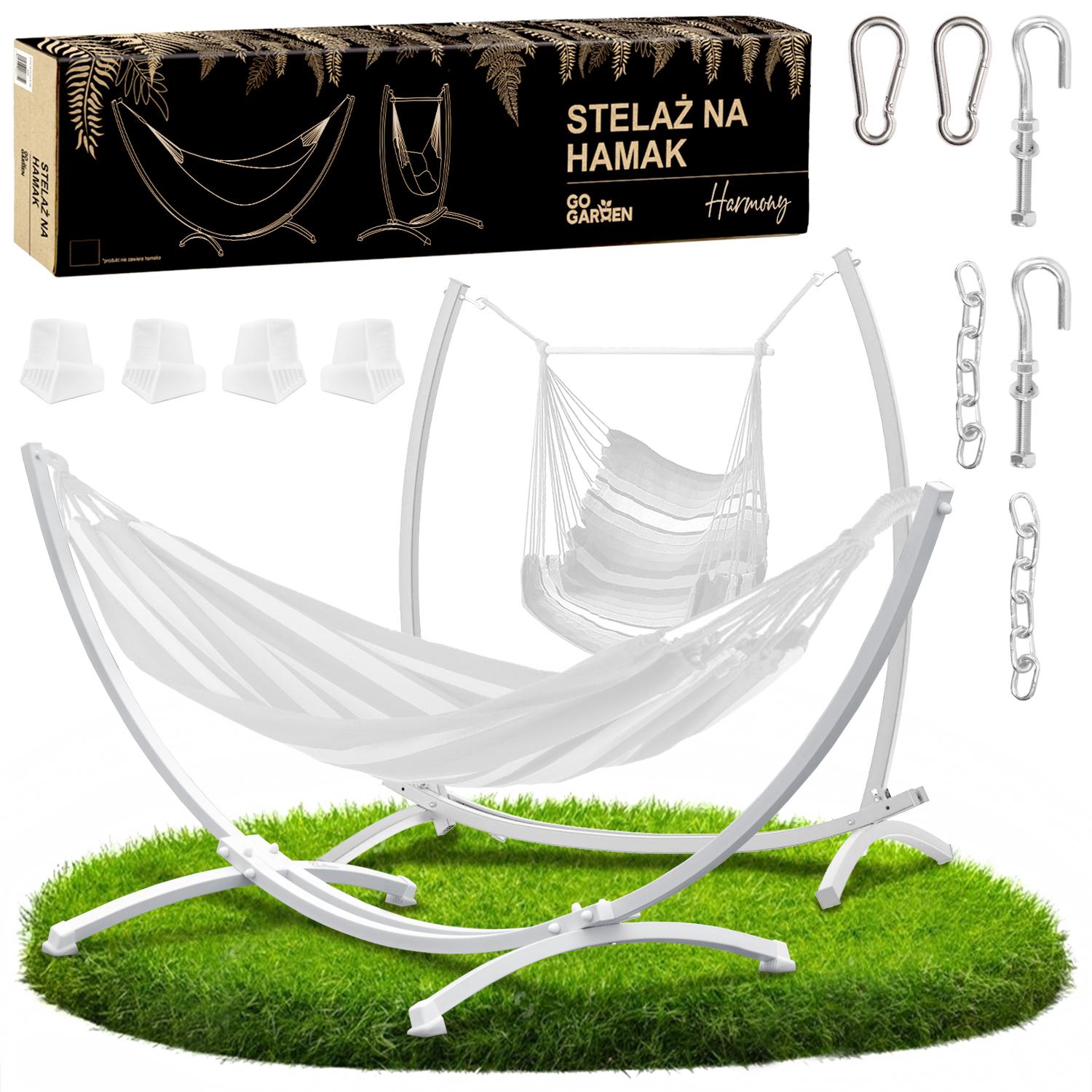 Hammock swing frame, garden stand, metal, two-person rocker, 2-in-1, strong, GoGarden