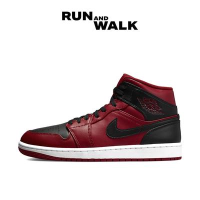 Air Jordan 1 Mid Reverse Bred 554724-660 (Mens)