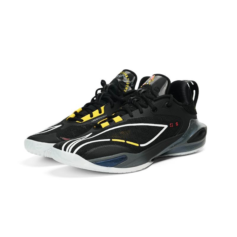 New LINING Basketball Shoes Men's Low top Black ABAU053-21