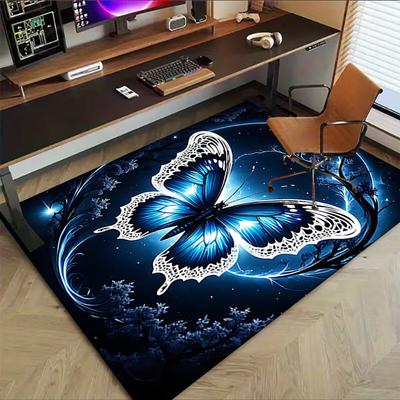 1PC Butterfly Night Extra Large Non Slip Floor Carpet, Office, Family, Bedroom, Studio Large Area Rug Indoor Rugs
