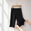 Mizqz Cool Span Side Slit Capri Leggings Pants