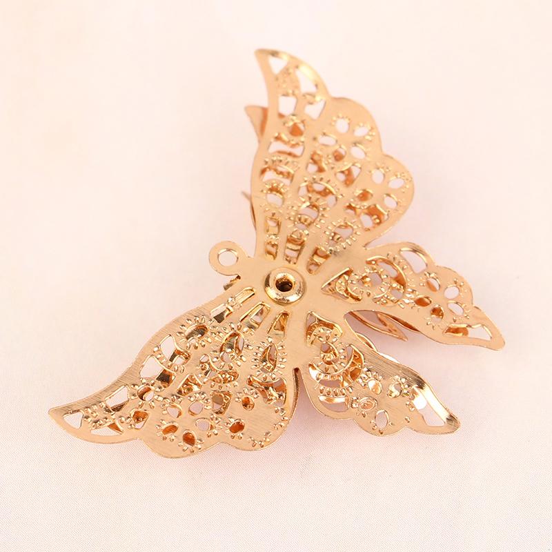 10Pcs 35X25Mm Gold Color/Silver/Bronze Metal  Butterfly Filigree Charm Diy Jewelry Making Accessories Supplies