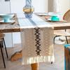 Table Runner Hollow with Tassels Design Protective Table Cloth for Dining Table Farmhouse