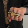 Hip Hop Diamond Inlay Ring for Men Fashion Personality High End Chunky Finger Jewelry