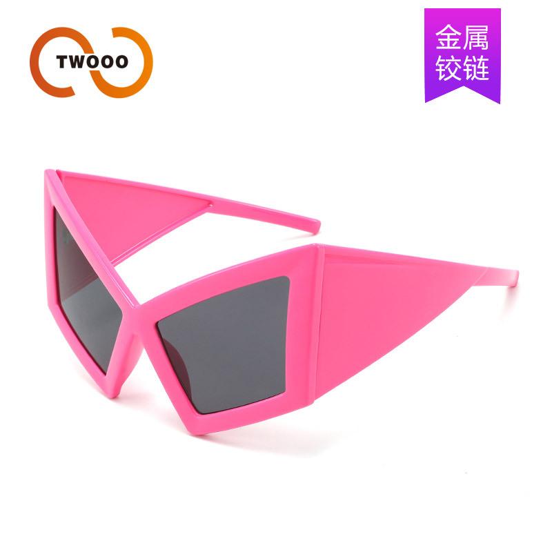 Zwei Kreise, Brille mit Zukunftstechnologie, personalisierte Lokomotiv-Wind-Sonnenbrille mit großem Rahmen, übertriebene moderne Sonnenbrille T1197