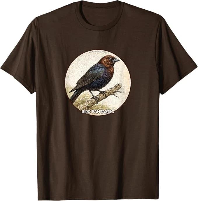 Retro Brown-headed Cowbird Bird T-Shirt *10 Colors* NEW Tee by Bird Fantastic M