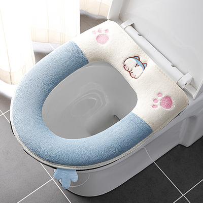Mignon Corgi Salle de Bain Doux Plus Épais Plus Chaud Extensible Lavable Tissu Coussin Housse de Siège de Toilette pour Adultes Enfants Tout-Petits Apprentissage de la Propreté