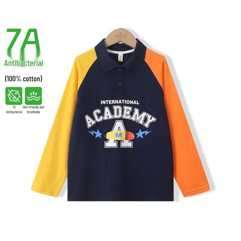 

Montagut Kids Color-block Long-Sleeve Polo Shirt 150