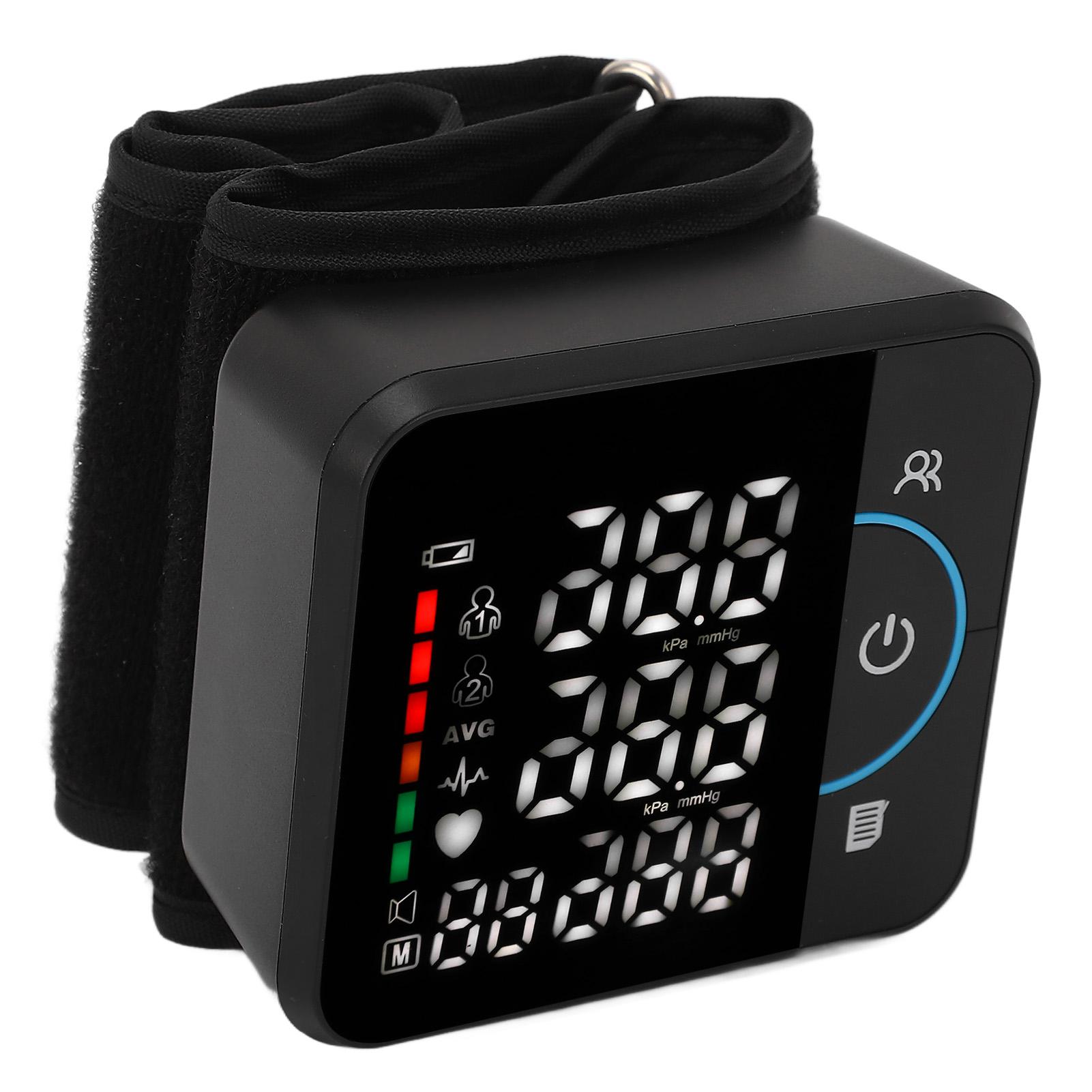 

Монитор артериального давления на запястье Цифровой светодиодный дисплей Перезаряжаемый автоматический монитор АД с 180