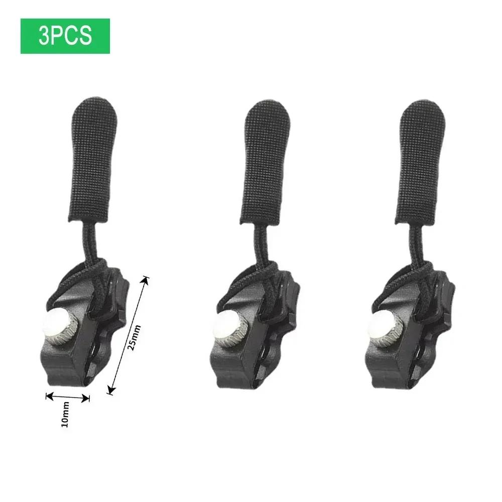 Neues 3 Größen Reißverschluss Reparaturset DIY Ersatz Schlechter Schnallen Reißverschlusskopf Abnehmbarer Metall Sofort Reißverschlussanhänger