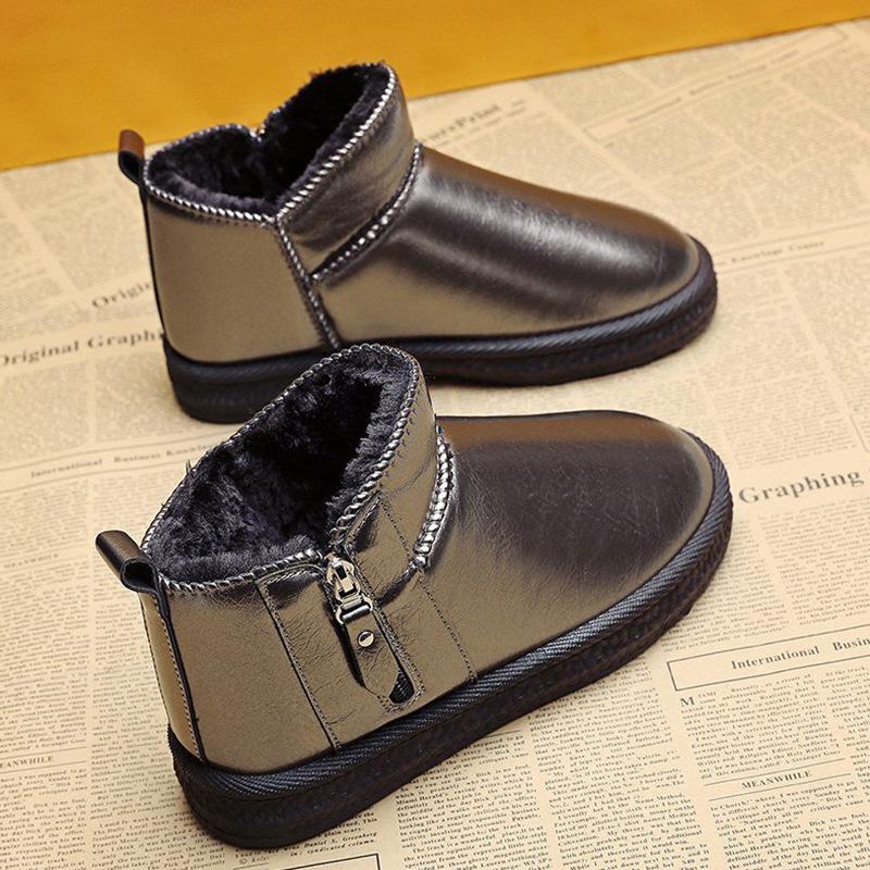 Ground Boots Women's Winter 2025 New Velvet Thickened Cotton Shoes Waterproof Short Boots Women's Foreign Cotton Boots