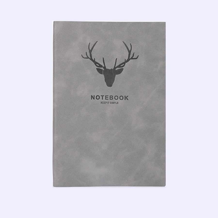 Popular A5 size deer head notebook, business notebook, portable diary, office meeting sketchbook, 200 pages