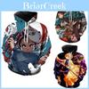 Lebendige und bequeme Demon Slayer 3D-gedruckte Partner-Hoodies mit langen Ärmeln