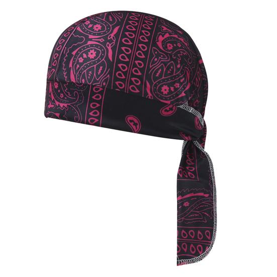 

Turban Hat with Long Adjustable Straps Classic Cashew Pattern Breathable Soft Fabric Sweat-Absorbent Headscarf Hat