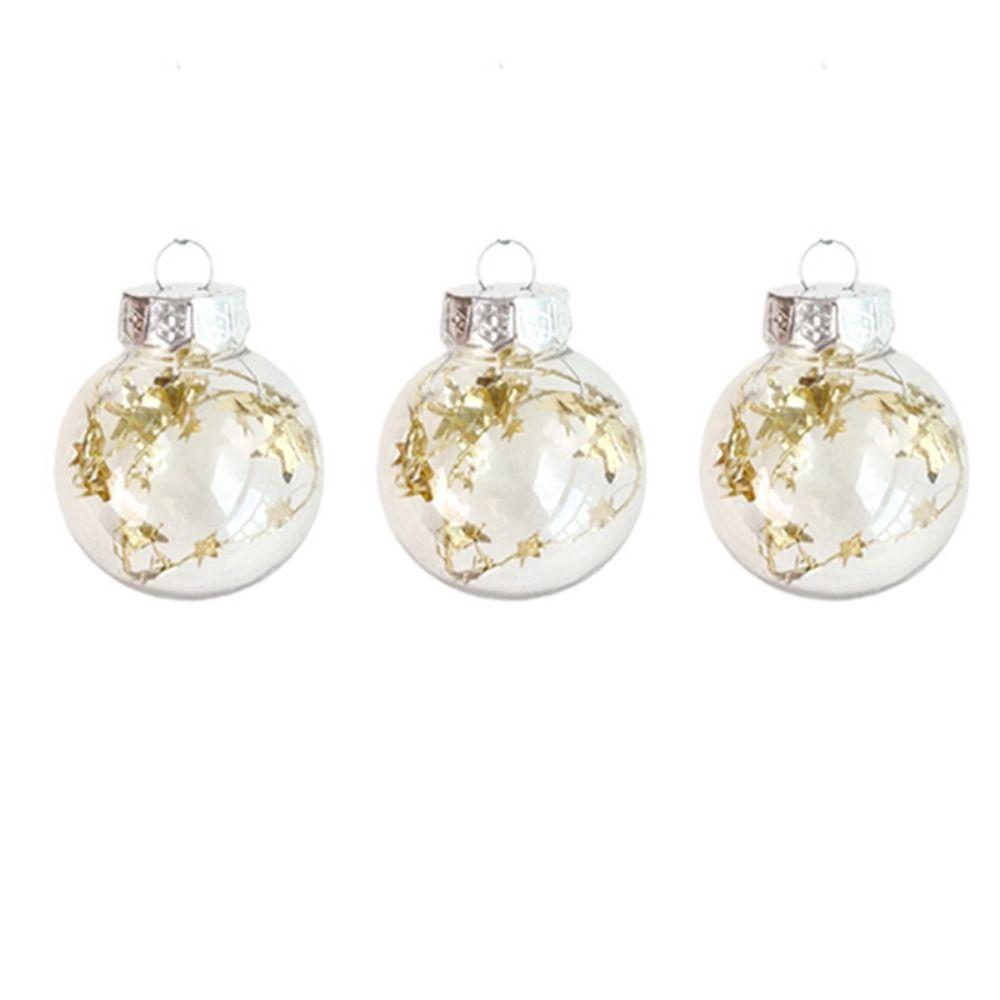 Round Christmas Hanging Balls 6cm/8cm Xmas Tree Pendants Party Favors