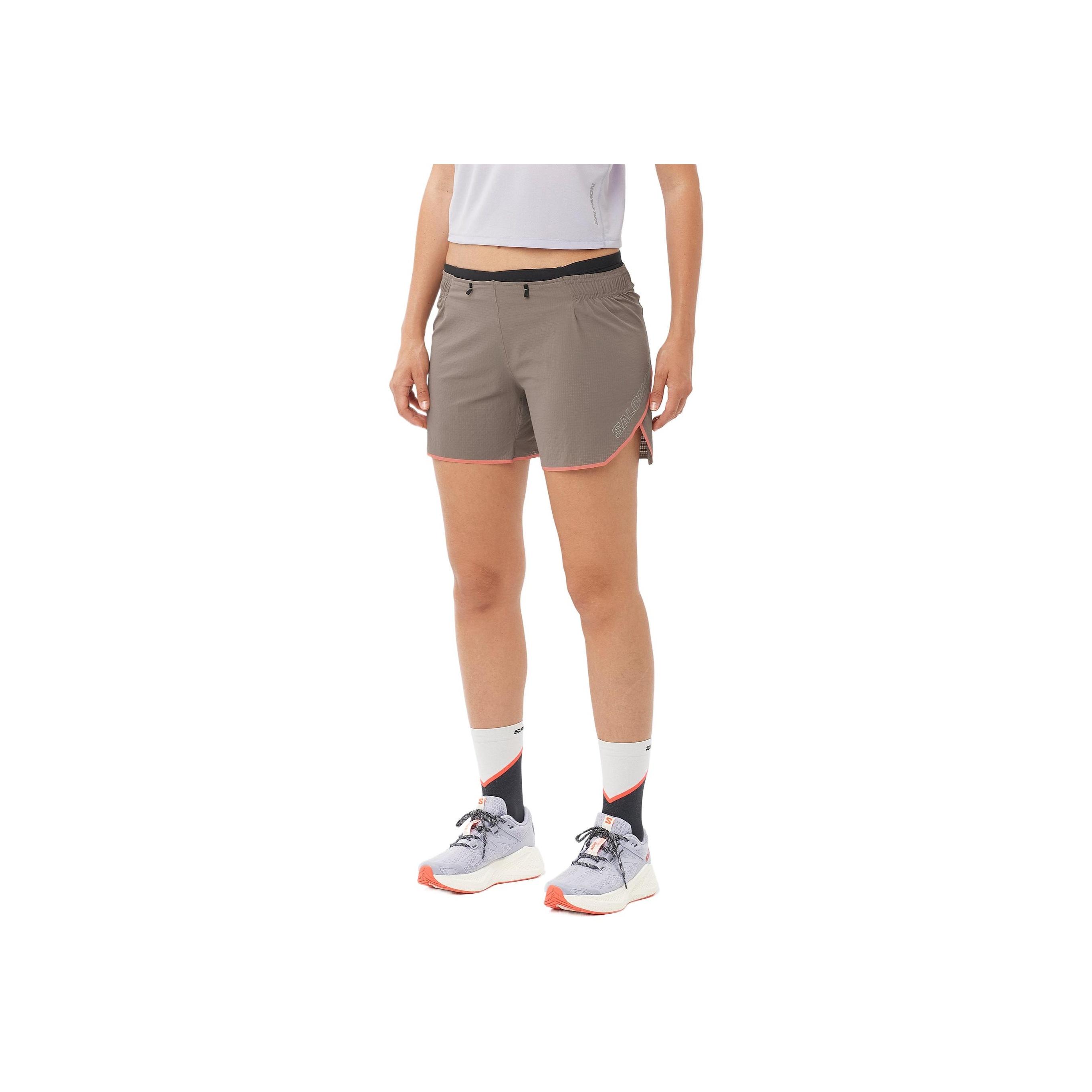 

Salomon Comfortable Breathable Soft Skin-Friendly Casual Shorts Women shorts Iron-Gray LC2437700 L