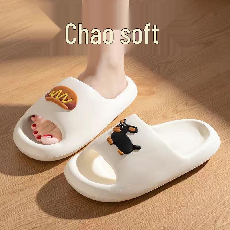 Women's Cute Hot Dog EVA Non-Slip Summer Slippers - Clog-Style, Versatile, and Casual