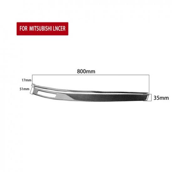 2Pcs For Mitsubishi Lancer Carbon Fiber Interior Console Dashboard Cover Trim