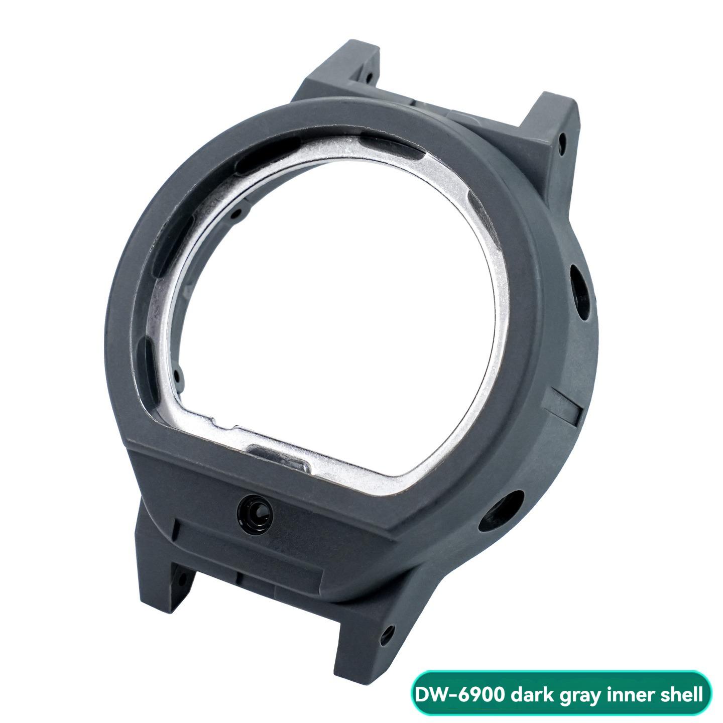 DW6900 Внутренний безель корпуса для часов Casio G-SHOCK DW-6900 DW 6900 Модификация внутреннего корпуса Черный Серый Белый Замена механизма корпуса For DW-6900 темно-серого