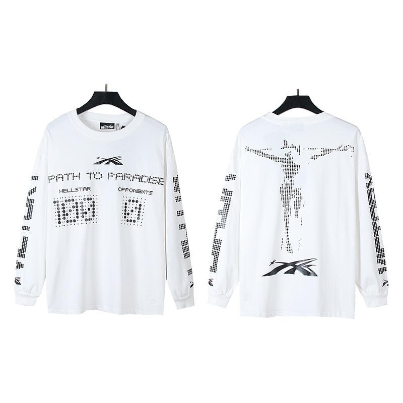 25 Frühling und Herbst Amerikanische trendige Marke Herren und Damen Paare Große Größe Lockerer Pullover Langarm T-Shirt Teenager T-Shirt