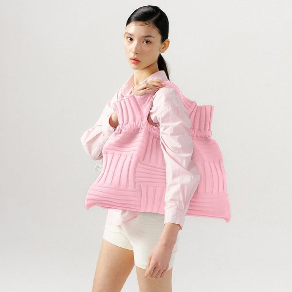 Pleatsmama Light Pink Big Bow Bag