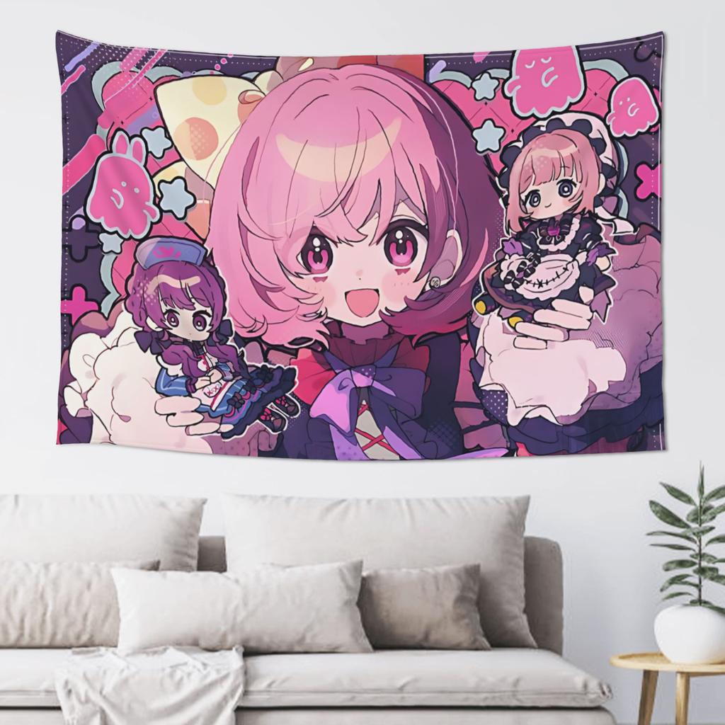 Colorful Anime Girl Tapestry Wall Hanging Blanket Tapestry Home Decor Items Wall Decorations