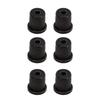 6Pcs Guitar String Ferrules Through Body Brass Recordative Edition for Electric Guitars Black