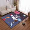 Schattig Astronaut Ruimte In Vliegen Kleed Geschikt voor gebruik als antislip speelkleed voor woonkamer- en slaapkamerbanken