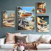 Mid-Century Modern House Art Retro Futuristic Architecture Stylish Vintage Poster Canvas Painting Wall Pictures Home Room Decor