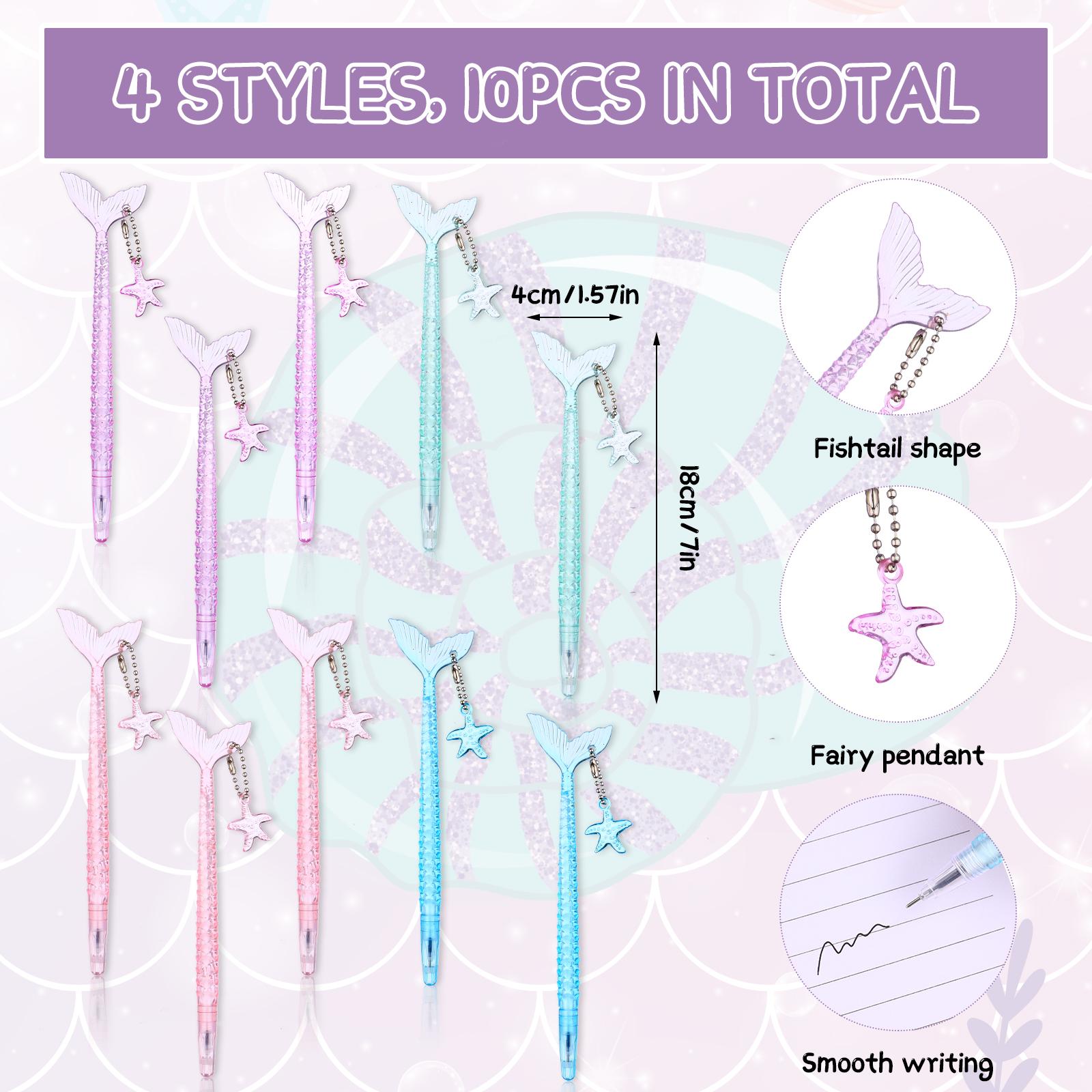 

10 Sets Of Mermaid Mini Spiral Notebooks Mermaid Pen Set, Suitable For Pet Birthdays, Classrooms, School Reward Gifts, Prizes, Gift Bag Fillers