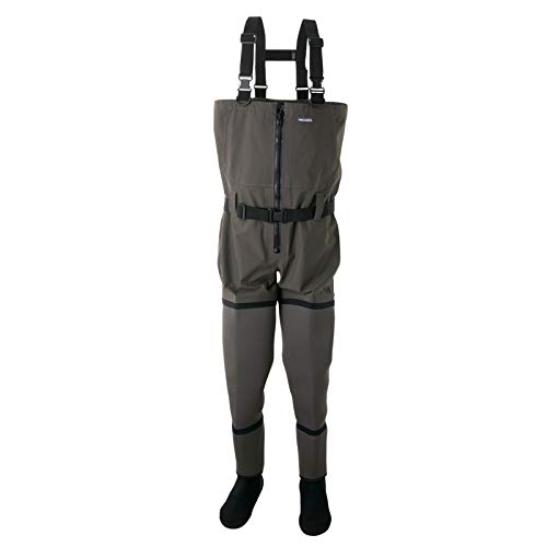LITTLE PRESENTS N3 AQ ZIP Hybrid Waders W-52 Olive Gray, Size S