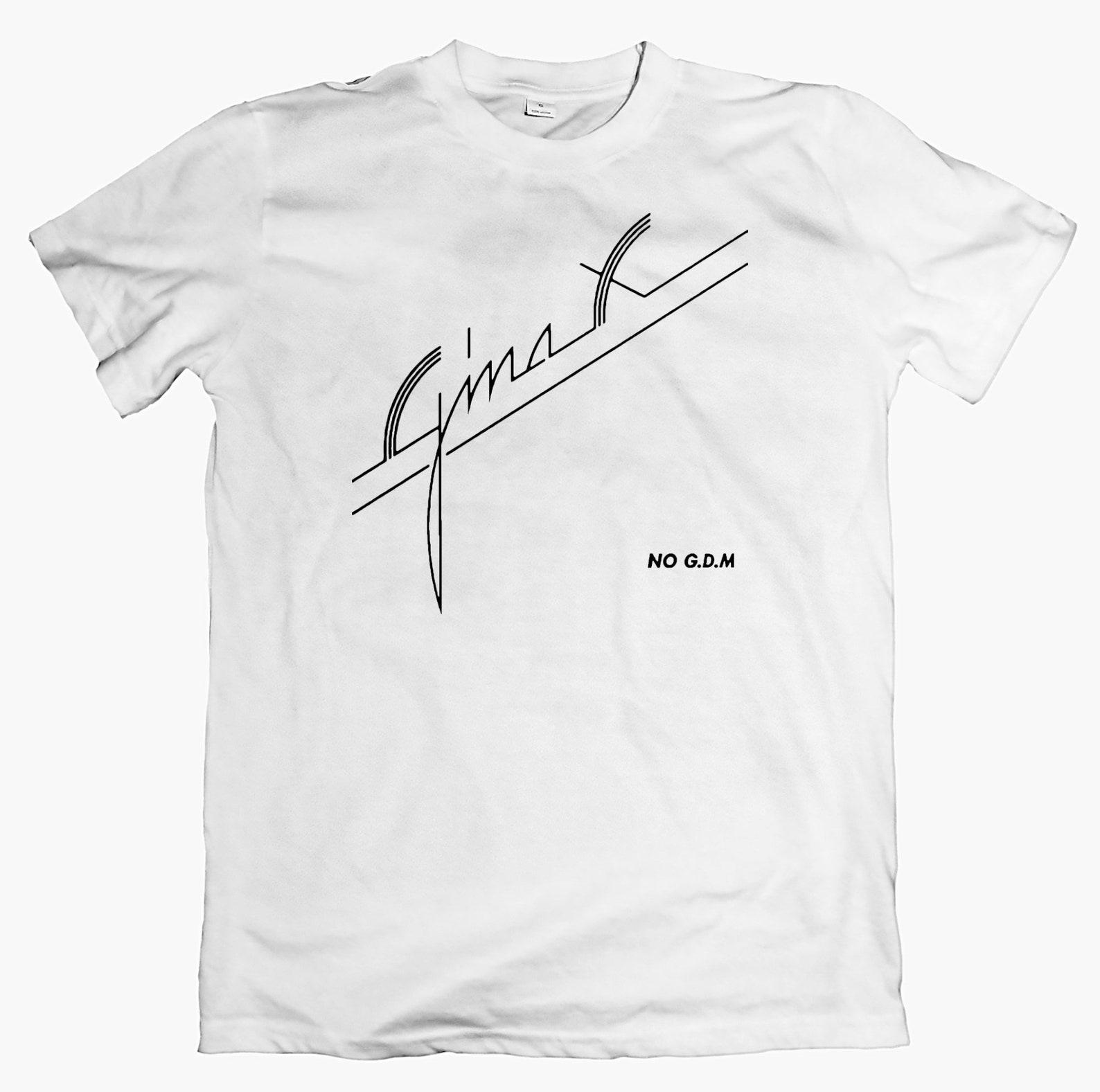 GINA X No GDM T shirt, 80s New Wave Minimal Synth Tee Electronic Band Shirt Vintage Style Graphic 4XL