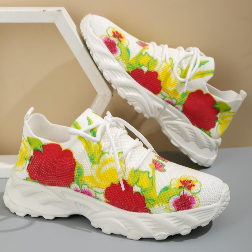 Fashion Women's High Quality Knitted Sneakers Summer 2025 New Breathable Air Mesh Casual Shoes Woman Light Weight Walking Sports Flats