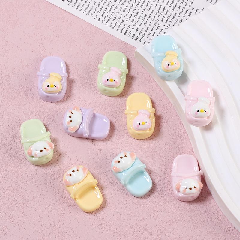 Handmade Resin Hair Clips & Cartoon Croc Charms - Cute Animal Designs & Jewelry Materials