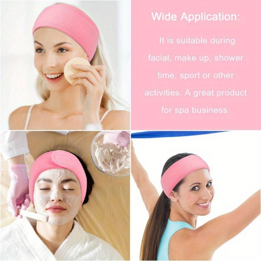 Bandeau réglable pour le visage, accessoire de maquillage pour le yoga, le spa, la baignoire, la douche