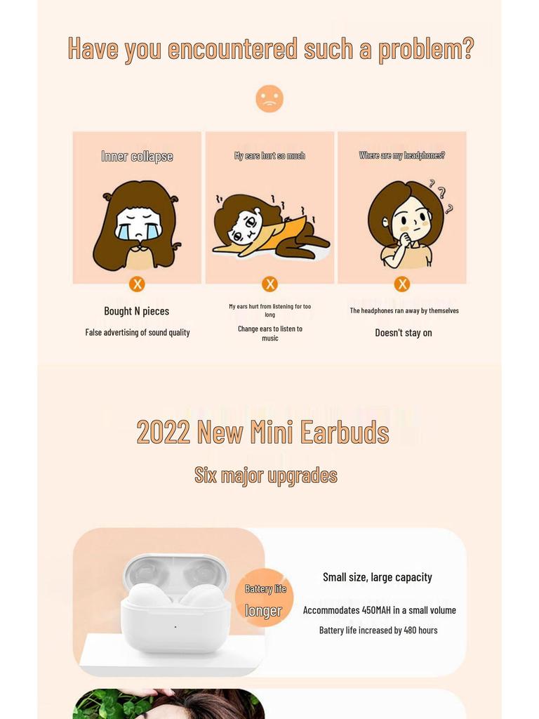 Mini Micro Pro4ss Invisible True Wireless Bluetooth Earbuds - High Design, Hidden Fit, Extended Battery Life