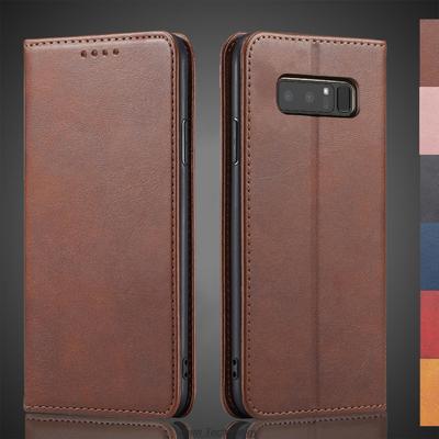 Magnetische Anziehungskraft Abdeckung Ledertasche für Samsung Galaxy Note8 N950F Galaxy Note 8 Holster Flip Case Brieftasche Taschen Fundas Coque