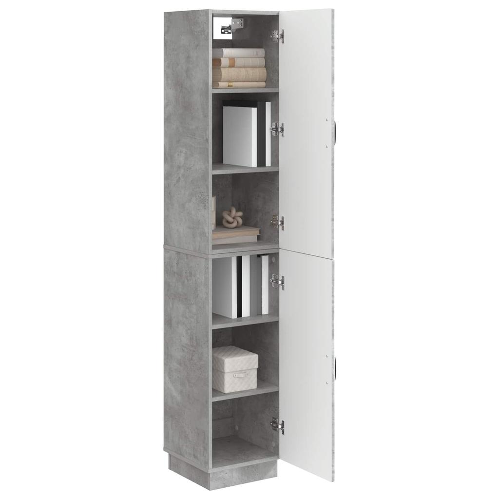 Cabinet Set 2 pcs Concrete Grey Wood Based Material
