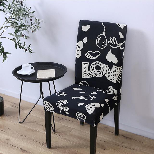 

Чехол на стул с геометрическим рисунком Эластичный Чехол для обеденного стула Защитный Чехол для мебели Спандекс Растягивающийся Гибкий Чехол для офисного стула Антигрязевой Съемный 1 шт. Universal Size