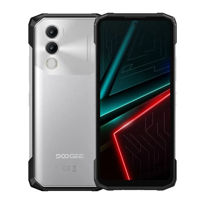 DOOGEE Blade 20 Smartphone 20Go+128Go 6,6" HD IPS+ 90Hz Smartphone Incassable Android 15 10300mAh NFC/5G Wifi/GPS/IP68 Argent