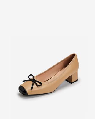 Simplet By ESquire Simple Women S Velour Ribbon pumpS Beige