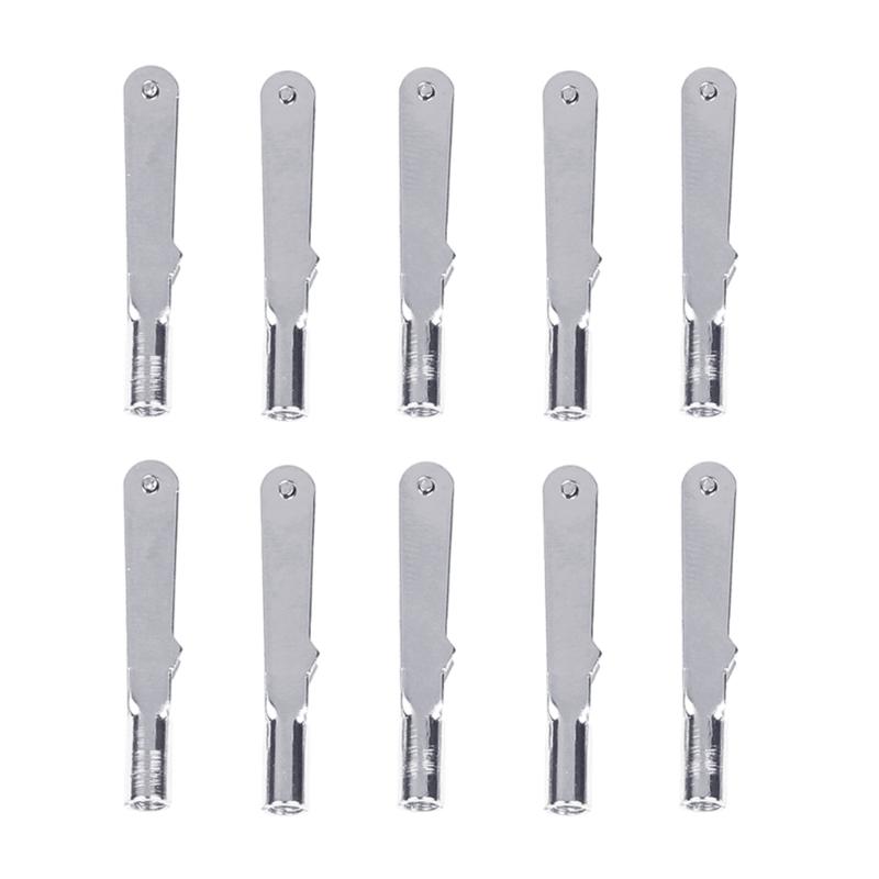 10Pcs Metal Iron Clevis Chuck Pull Rod Connectors Clamp Horn Alloy Screw Accessories Kit for Aircraft Car Model