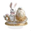 2D Easter Bunny Decor Tabletop Display with Base for Garden and Home