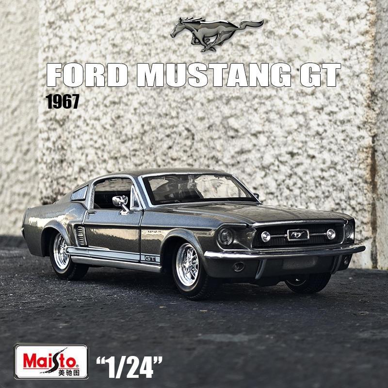 

Maisto 1:24 1967 Ford Mustang GT Alloy Sports Car Model Diecast Metal Racing Vehicles Car Model Simulation Collection Kids Gifts серый