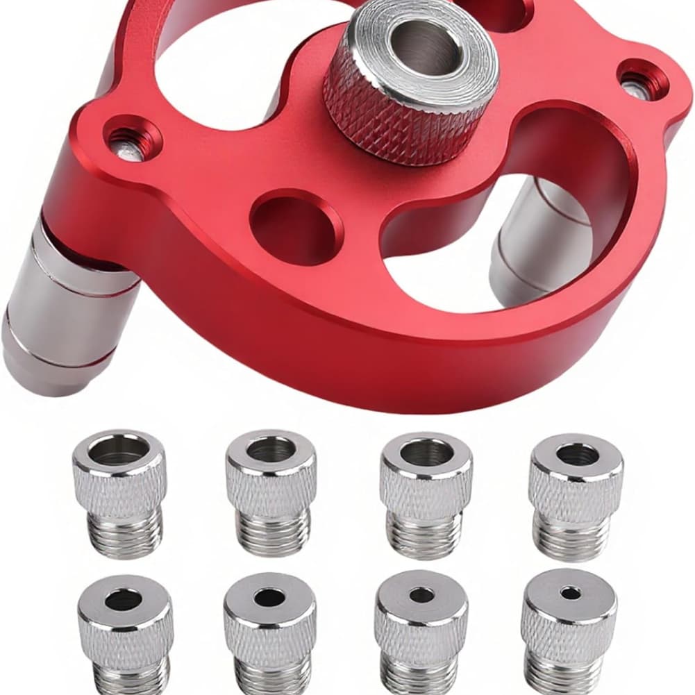 DIY Woodworking 3mm-10mm Drill Alignment Jig Woodworking Drill Bushing Kit Anodized Aluminum Precision Center Lines