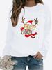 Women Winter Long Sleeved Casual Round Neck Black Cats Printed Loose Sweatshirt Tops & Blouses Plus Size T-shirts