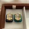 Meier Metallic Amber Acrylic Earrings Irregular Versatile Earrings Earrings