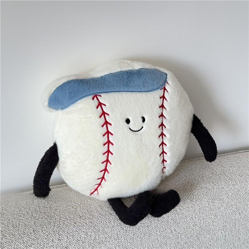 Cartoon Featherball Plush Cushion With Embroidered Design For Home And Office Lounge Decor