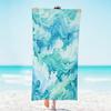 Oversized Blue Flower Beach Towel - for Women Girls, Microfiber Lightweight Sandproof Quick Dry Towel, Suitable Pool Yoga Bath